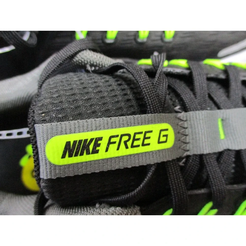 Nike Free G Running Shoes Mens Size 9 Black Gray White Volt Sneakers FN0332-001